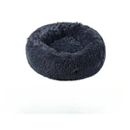Soft Pet Cat Bed Pad Plush Warm Faux Fur Dog Calm Bed Donut Round