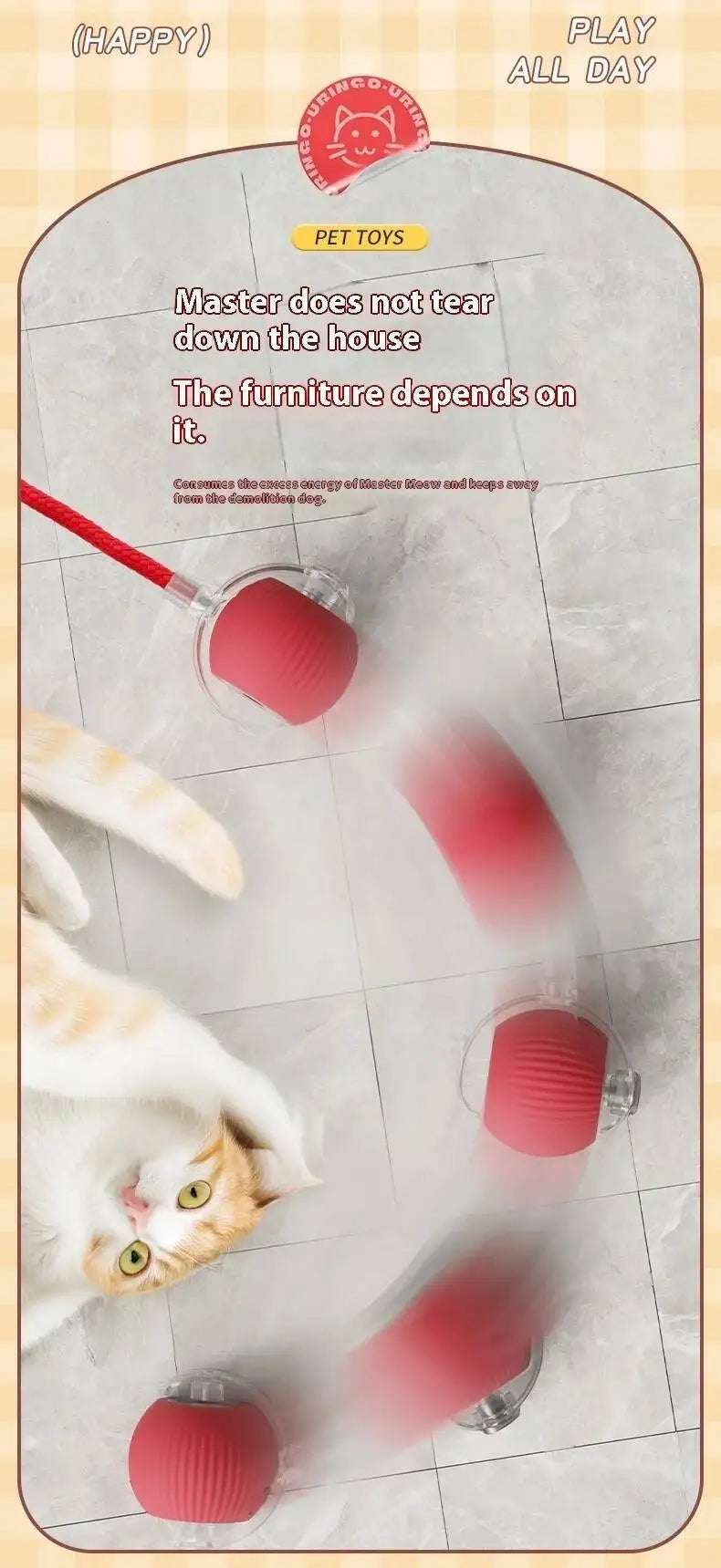 Smart Dog Toy Ball Electronic Interactive Pet Toy Moving Ball Usb