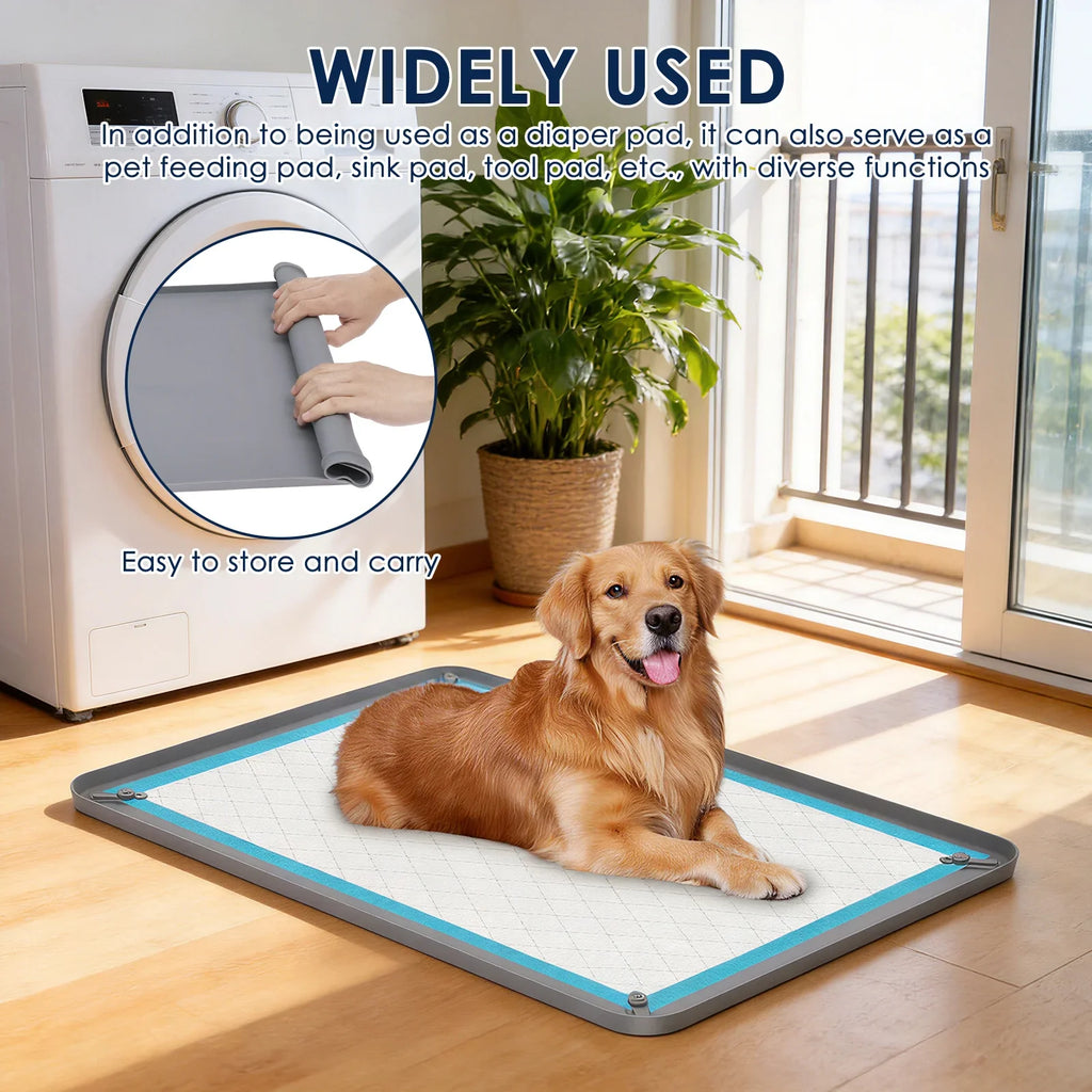 Pet Pee Pad Holder Silicone Dog Urine Pad Holder with Corner Snaps