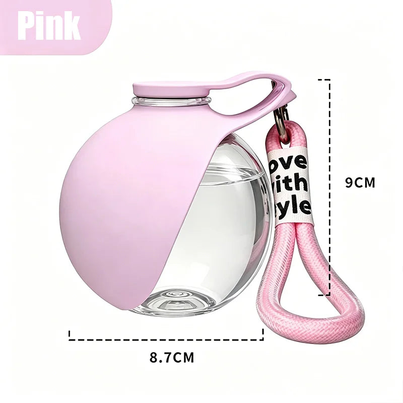 2-In-1 Portable Dog Water Bottle Foldable Silicone Dog Bowl