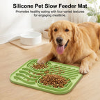 Pet Silicone Slow Feeder Licking Mat Dog Anti_Choke Suction Food
