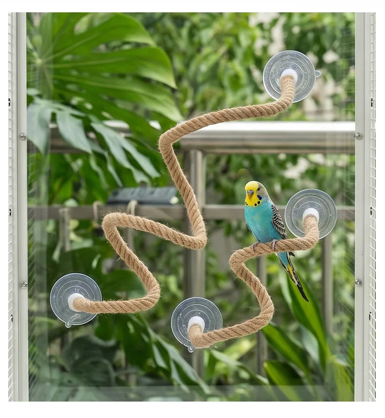 Bendable Bird Rope Perch Linen Climbing Toy Non Slip Grip with