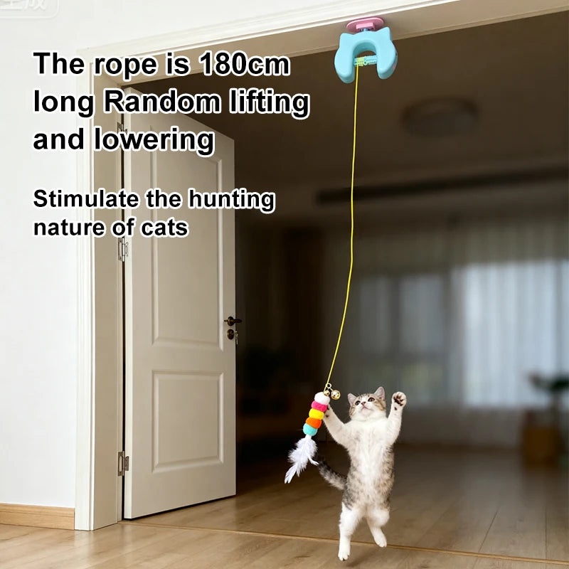 New Type of Electric Cat Toy with 2 Ropes Smart Hanging Door Auto
