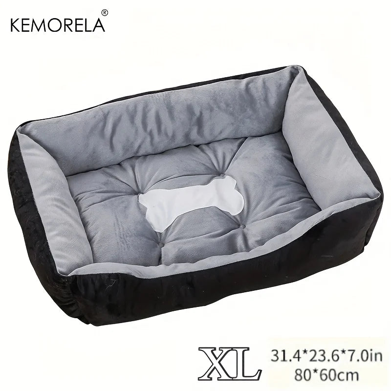 Orthopedic Plush Dog Bed High Rebound Comfortable Support White Pp