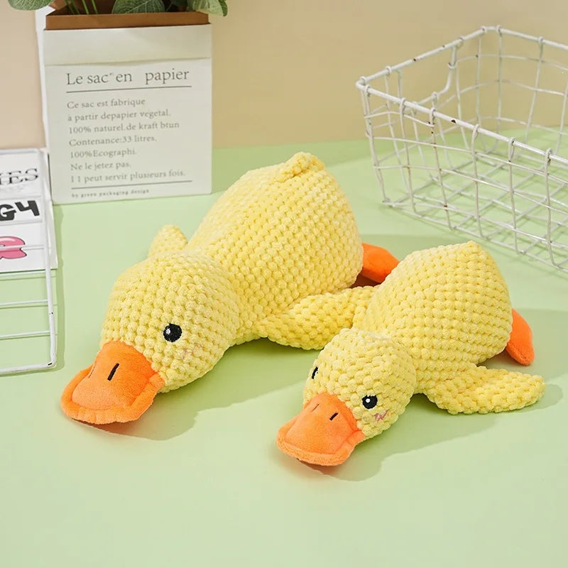 Little Yellow Duck Dog Toy Plush Companion Sleep, Bite Resistant