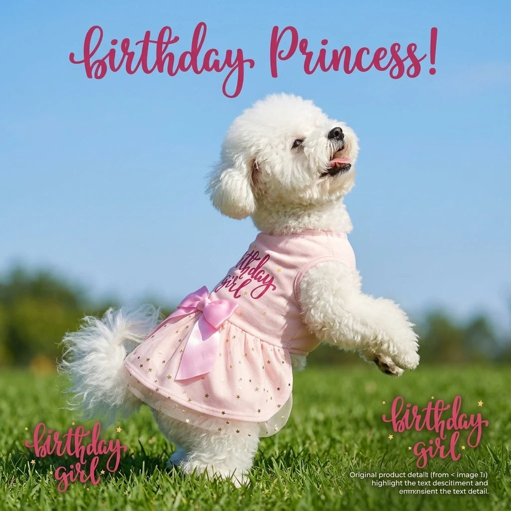 Dog Dress Girl Dog Clothes Pet Apparel Doggie Pink Bowknot Tulle