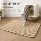 Cat Litter Mat, Honeycomb Double Layer Design, Eva Pad for Litter