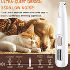 Electric Paw Trimmer for Dogs & Cats Quiet Rechargeable Clipper