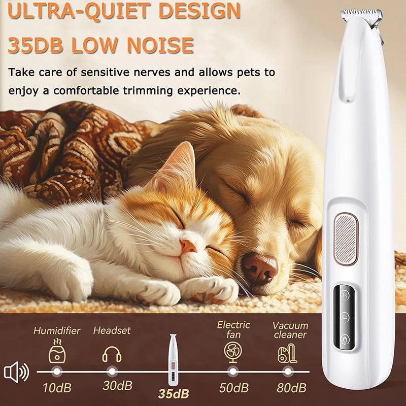 Electric Paw Trimmer for Dogs & Cats Quiet Rechargeable Clipper