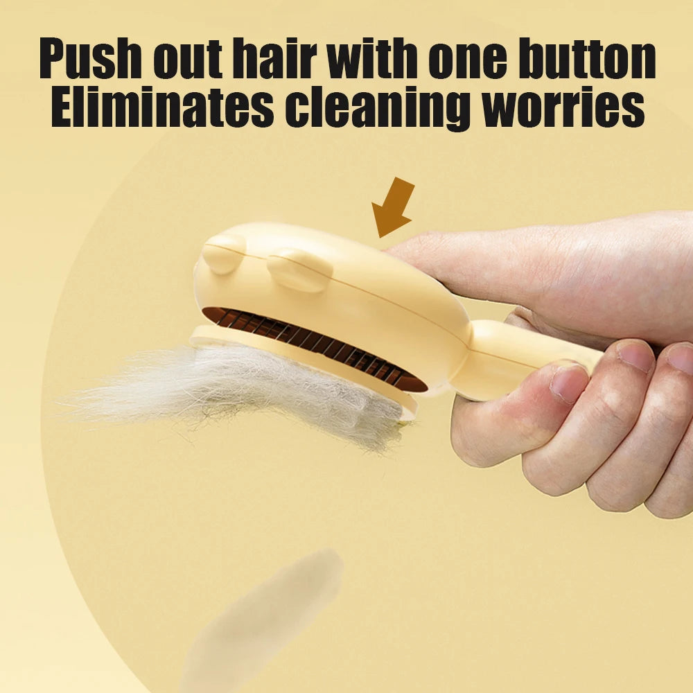 Pet Hair Removal Brush Cat Slicker Brush Grooming Comb Self