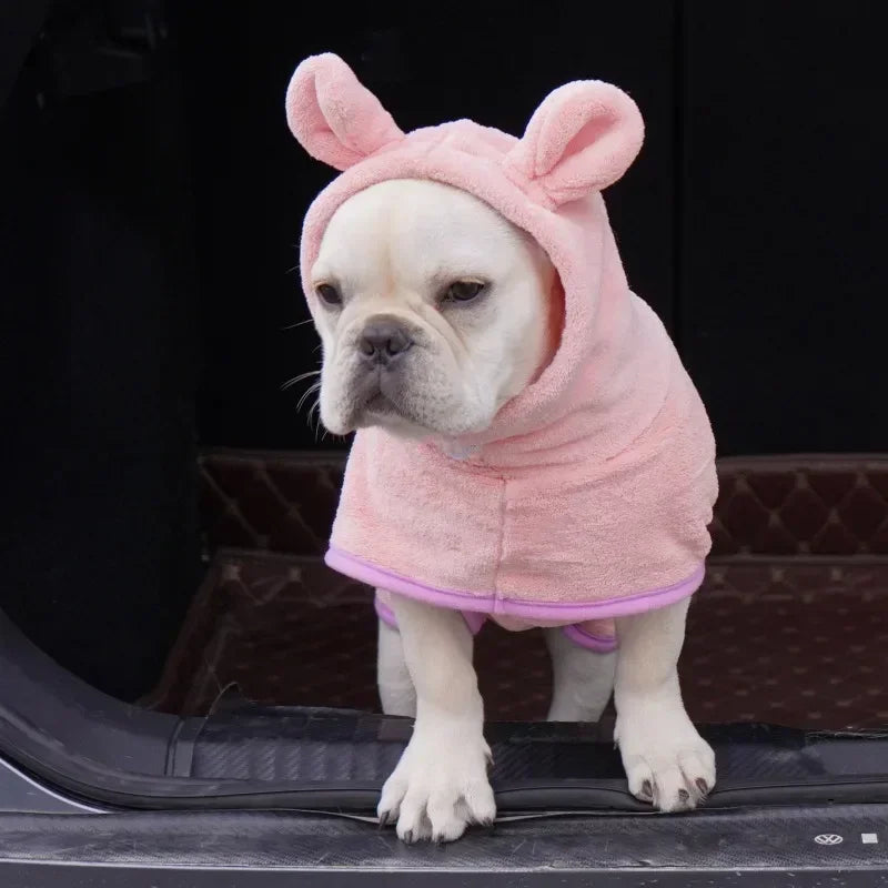 Bathrobe for Dogs Super ABSorbent Fast Drying Hooded Cute Pet