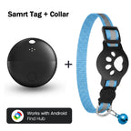 Bluetooth GPS Tracker with Cat Collar Reflective Strips Adjustable