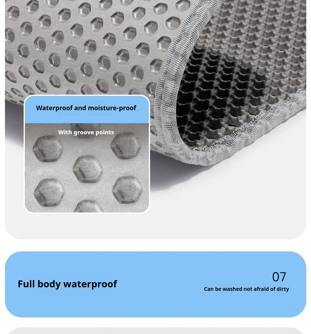 Large Size Cat Litter Mat-Advanced Honeycomb Double Layer