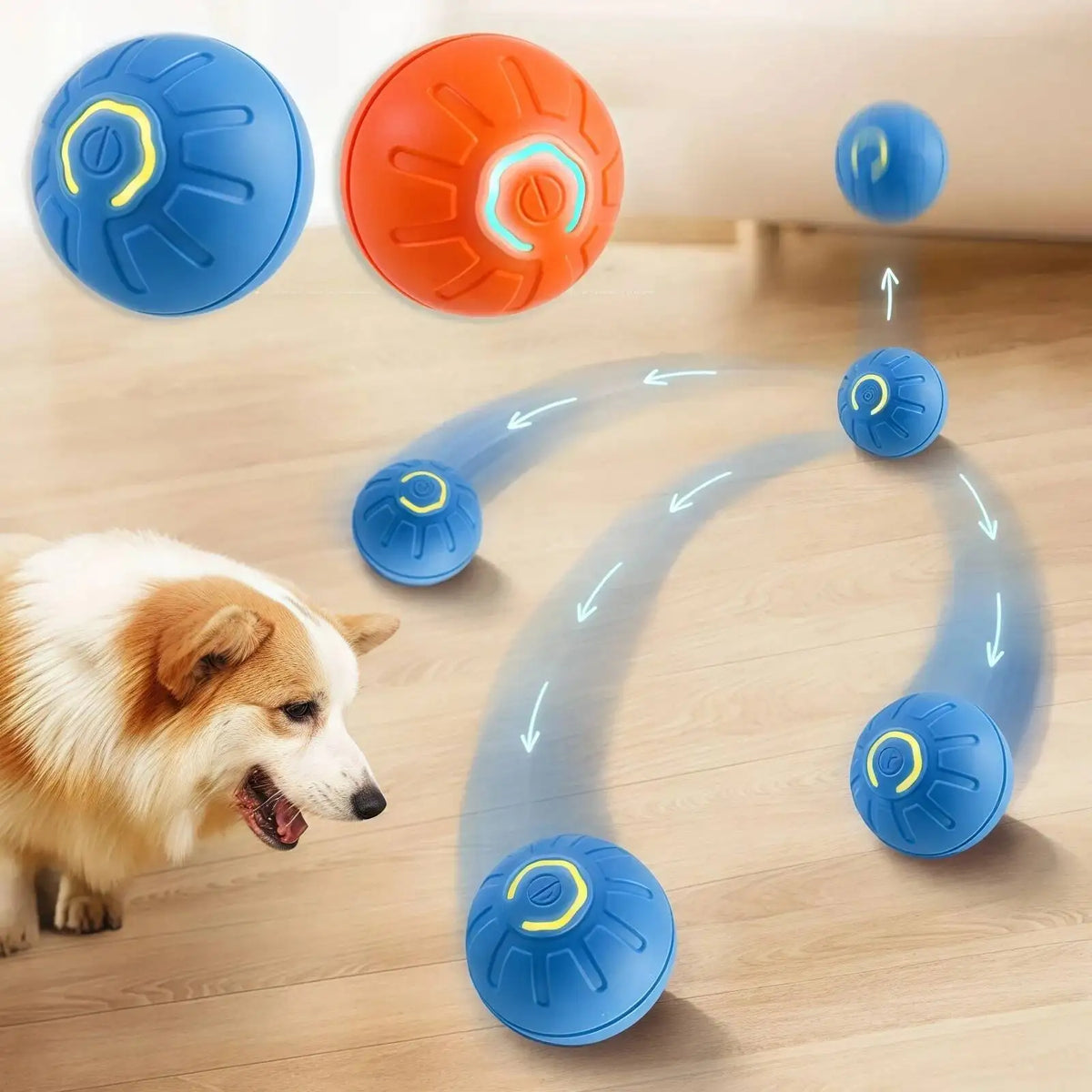 Smart Dog Toy Ball Electronic Interactive Pet Toy Moving Ball Usb