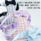 Bow Pet Chest Harness Leash 2-Piece Set, Comfortable Breathable