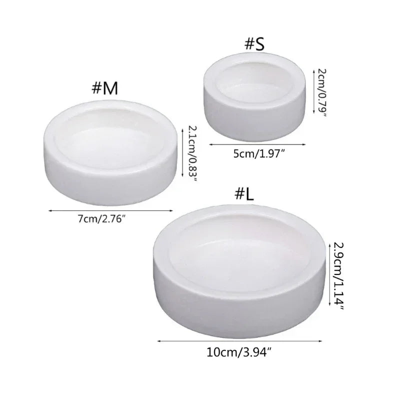 Reptile Water Food Bowl Anti-Escape Ceramic Feeder Dish for Lizard