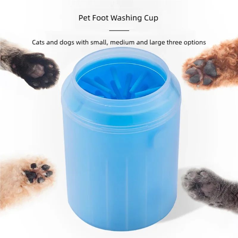 Dog Paw Cleaner Cup Soft Silicone Combs Portable Outdoor Pet Foot