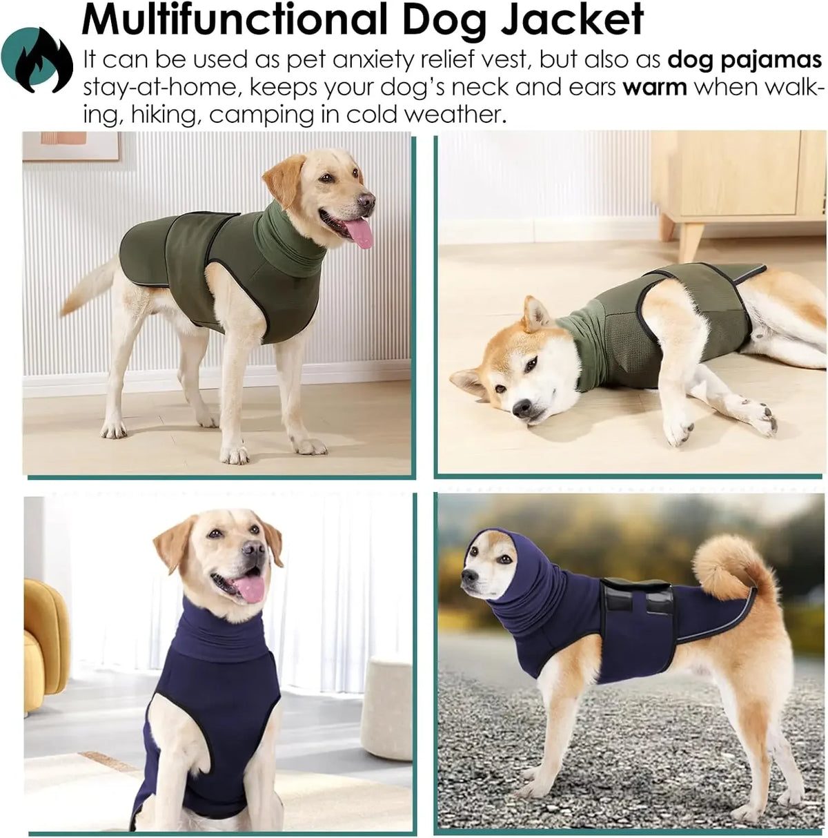 Dog Anxiety Vest,Thunder Jacket For Large Dog Calming Jacket With
