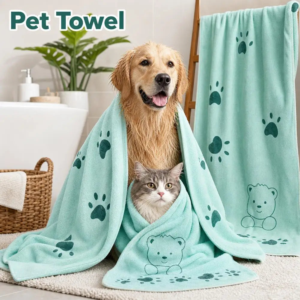 Quick-Drying Microfiber Dog Towel ABSorbent Pet Bath Product