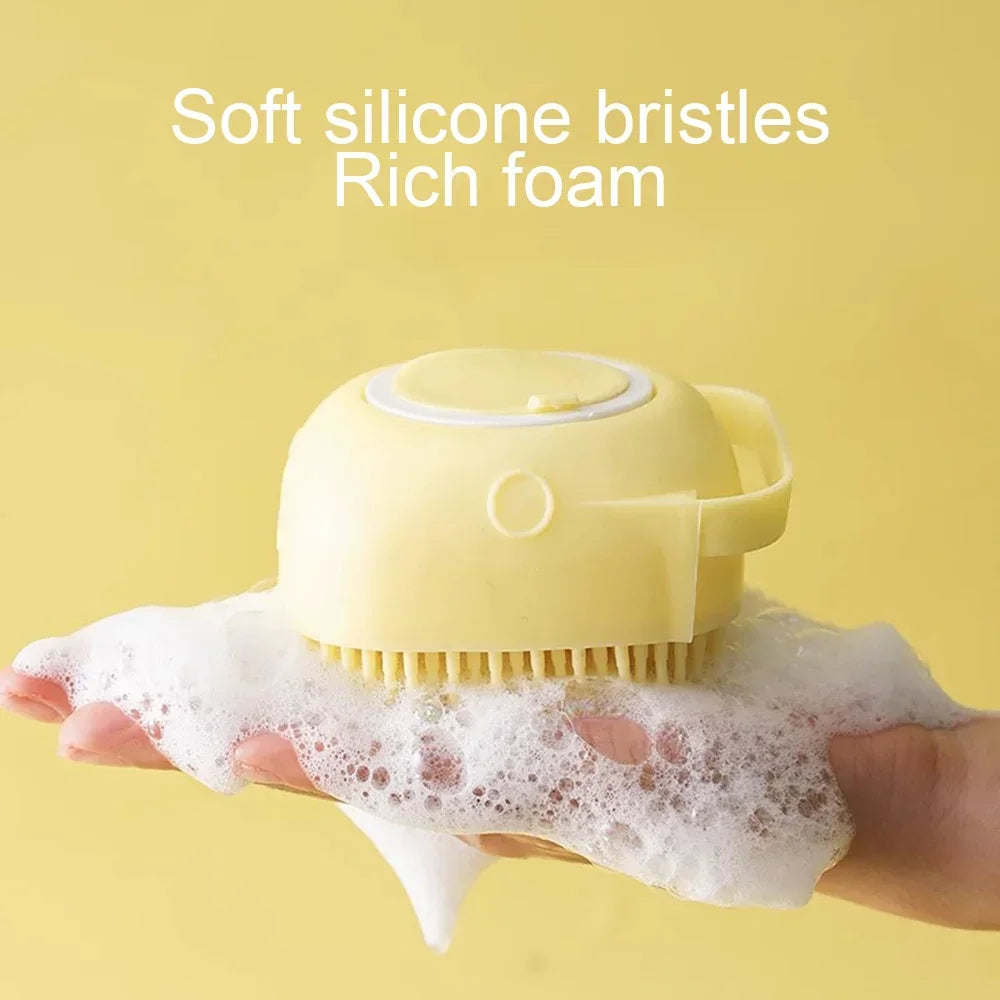 Pet Silicone Bath Foaming Massage Brush Bathroom Multifunctional