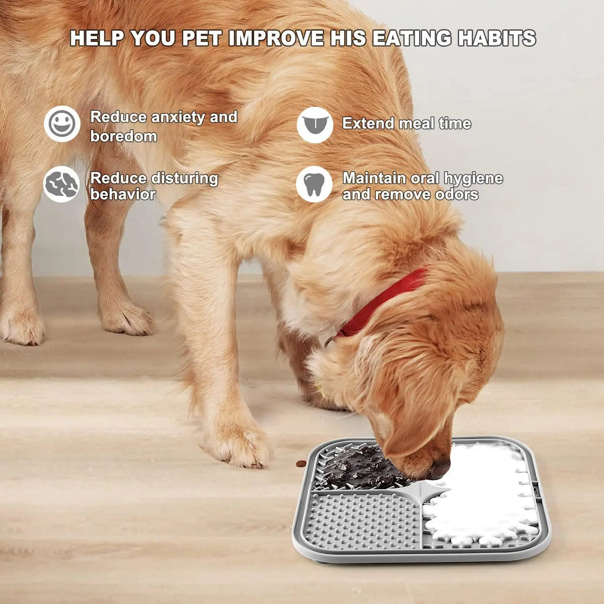 Pet Lick Silicone Mat Slow Feeder Dog Food Plate Bathing