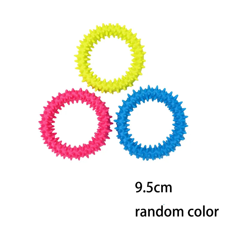 Bone Shape Soft Rubber Pet Chew Toy Bite Resistant Teeth Grinding