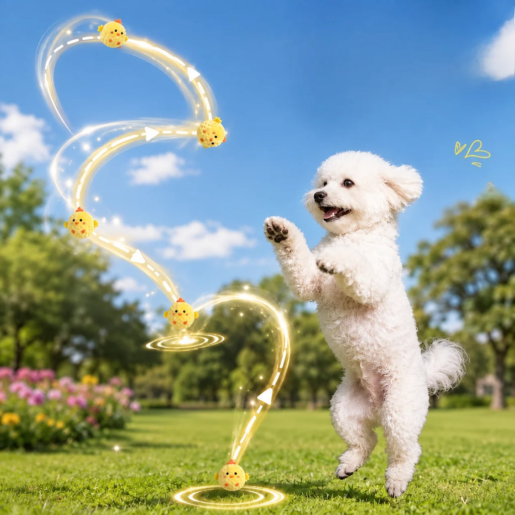 Pet Interactive Bouncing Sound Toy Ball Teething Interactive Toy