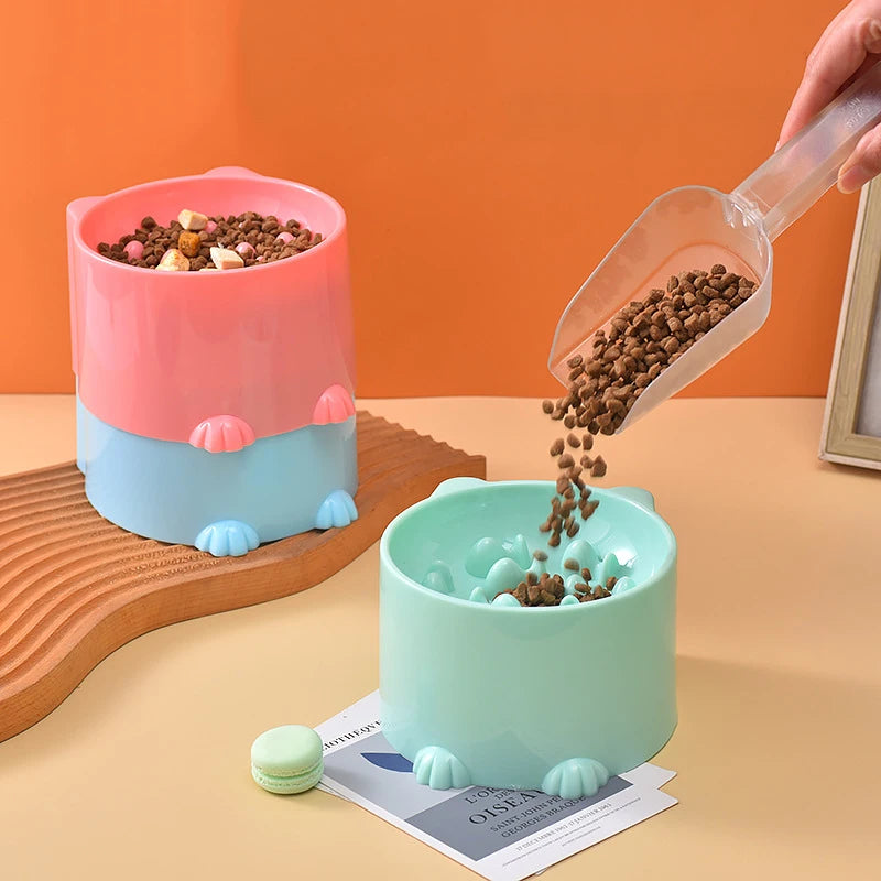 Small Cat and Dog Slow Feeding Anti-Choking Bowl with Neck