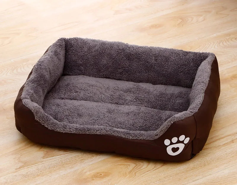 Large Pet House Dog Bed Cat Mat Long Plush Deep Sleeping Warm Soft