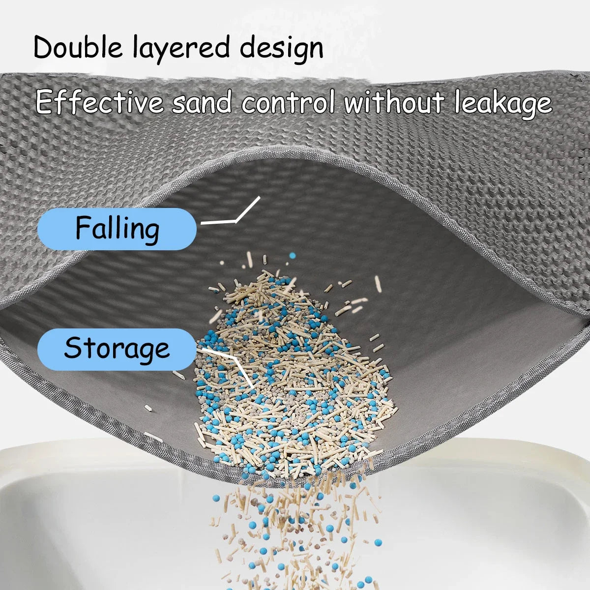 Large Size Cat Litter Mat-Advanced Honeycomb Double Layer