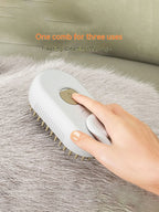 Pet Dog Steam Brush for Massage, Cleaning, Shedding and