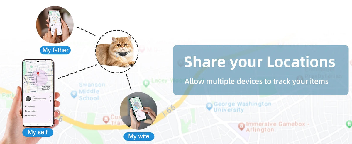 GPS Tracker Key Finder Wallet Locator Anti Lost Device Smart