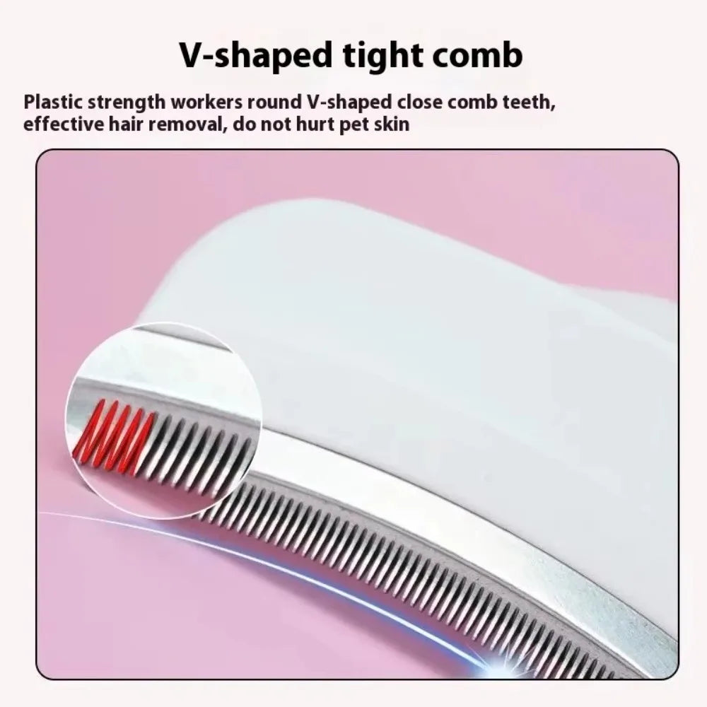 Pet Slicker Brush Self Cleaning Undercoat Deshedding Rake for Cats