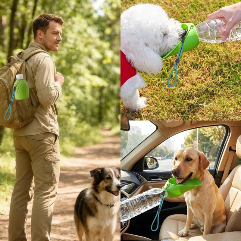 Silicone Pet Water Bottle Portable Dog Outdoor Water Dispenser