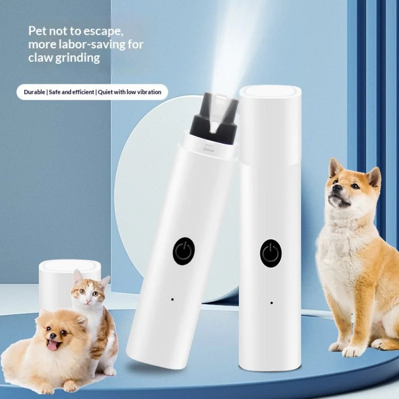Electric Pet Nail Grinder for Dogs Cats, Quiet Claw Trimmer with