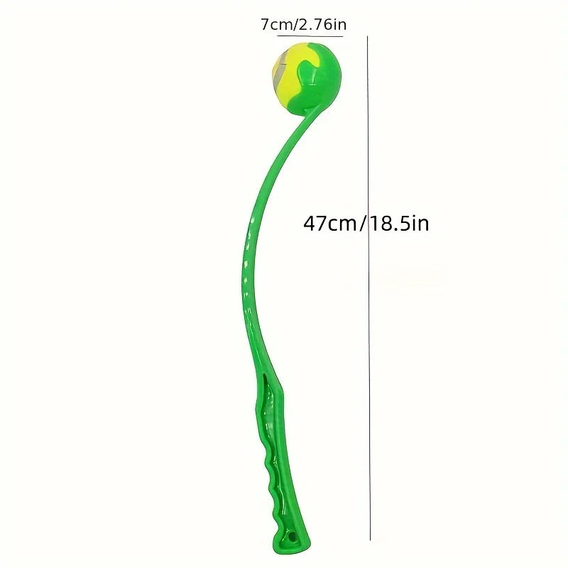 Pet Tennis Ball Launcher Stick - Interactive Outdoor Dog Training