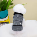 Warm Fashion Ins Winter Pet Dog Clothing Houndstooth Dog Coat