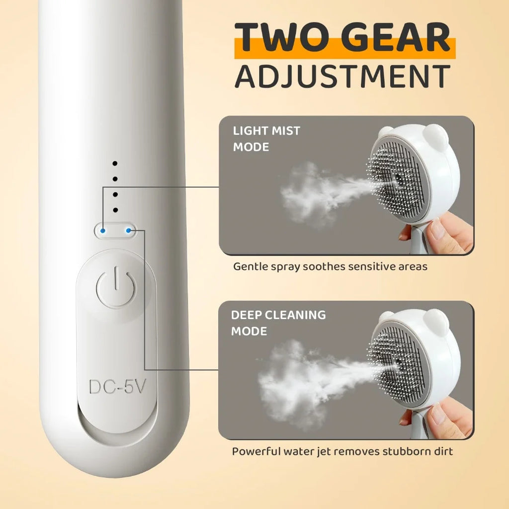 Steam Cat Brush Pro Waterproof Rechargeable Self-Cleaning Pet