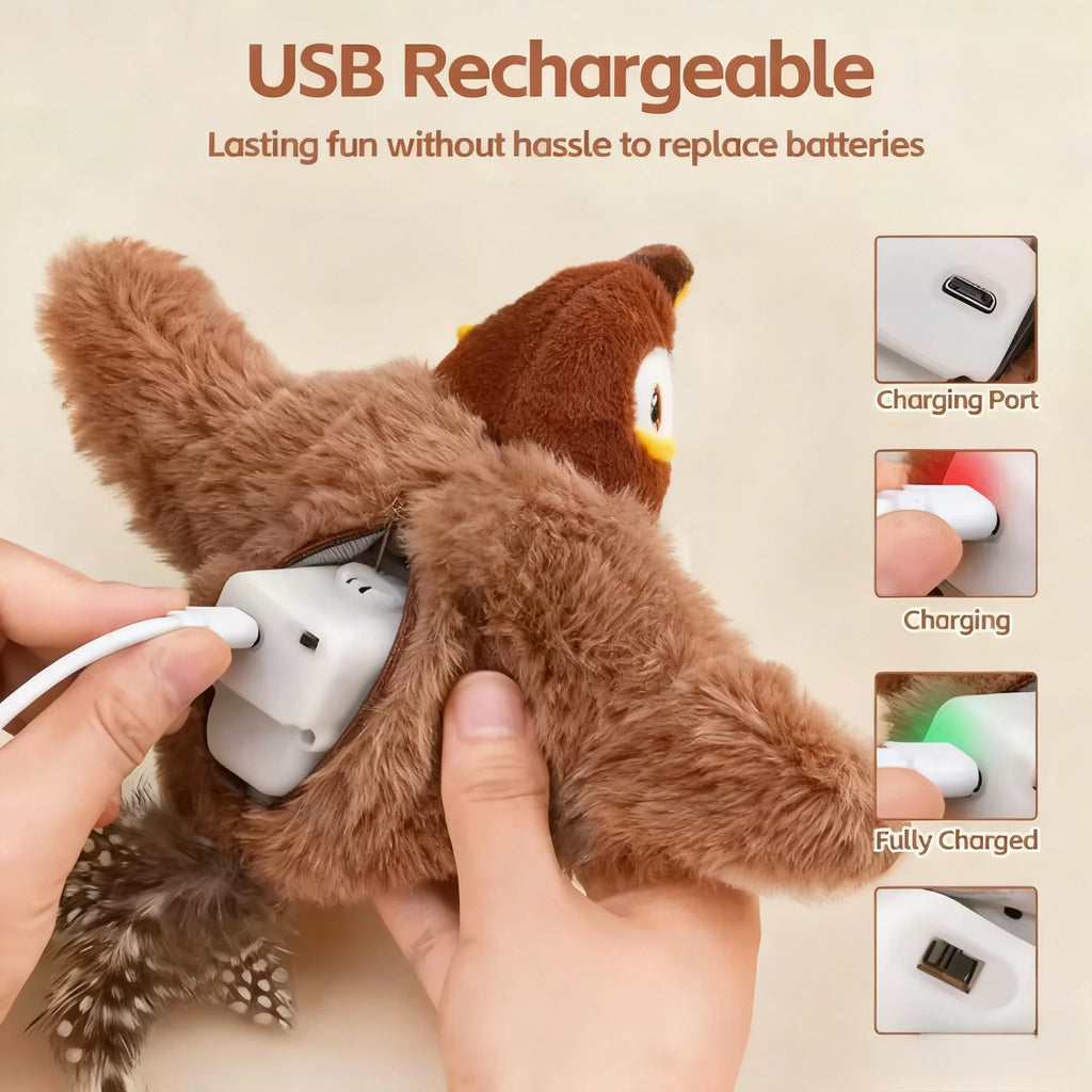 Interactive Chirping Bird Toy for Cats
