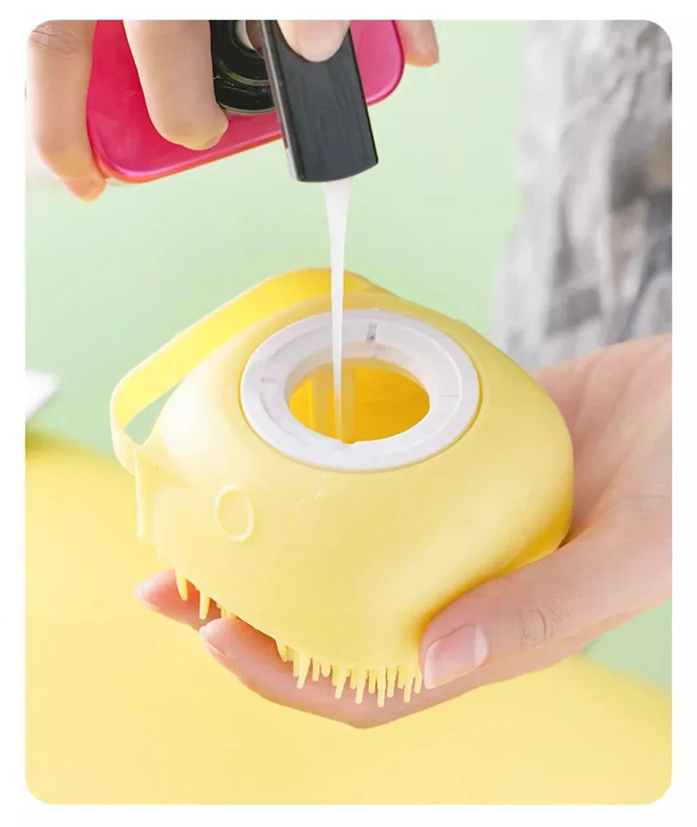 Pet Silicone Bath Foaming Massage Brush Bathroom Multifunctional