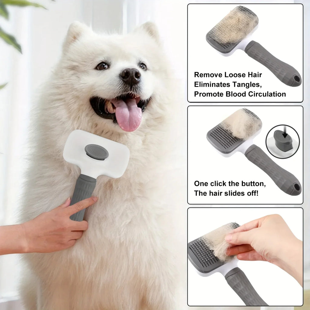Self-Cleaning Pet Hair Remove Comb Cat Slicker Brush Pet Hair
