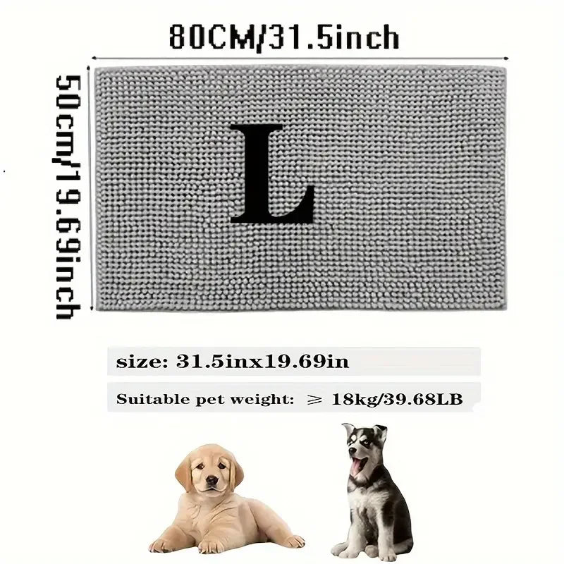 Dog Door Mat for Muddy Paws, ABSorbs Moisture and Dirt, ABSorbent