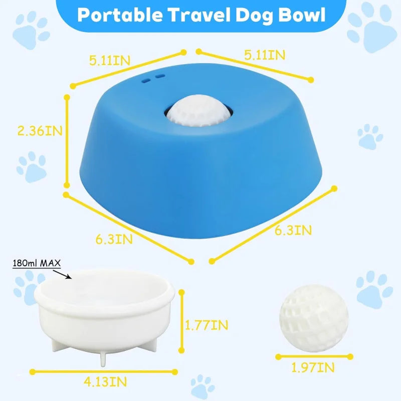 Anti-Choking Slow Feeder Dog Bowl Non-Slip 3/4 Cup - Lick Toy for