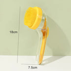 Long Handle Dog Cleaning Brush Soft Silicone Pet Bathing Brush Pet