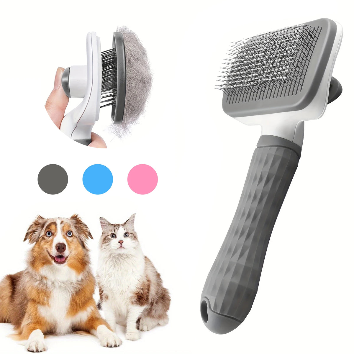 Self-Cleaning Pet Hair Remove Comb Cat Slicker Brush Pet Hair