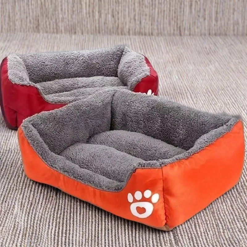 Large Pet House Dog Bed Cat Mat Long Plush Deep Sleeping Warm Soft