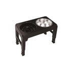 Booteely Elevated Dog Feeder Bowls Adjustable Raised Stand with