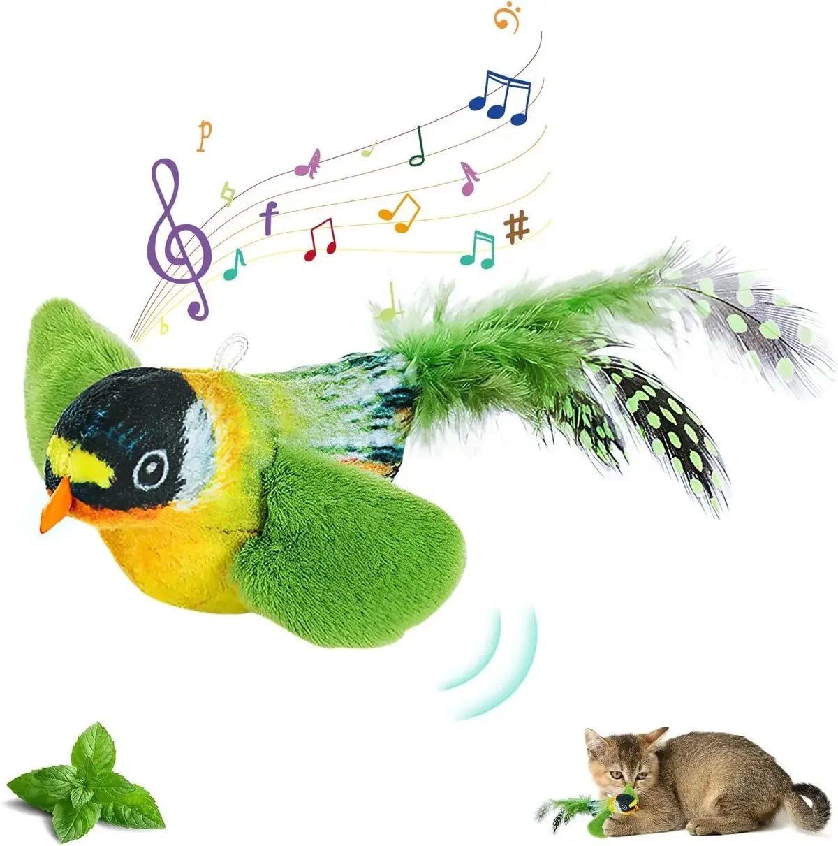 Bird-like Sound Toy Relieves Cat Boredom