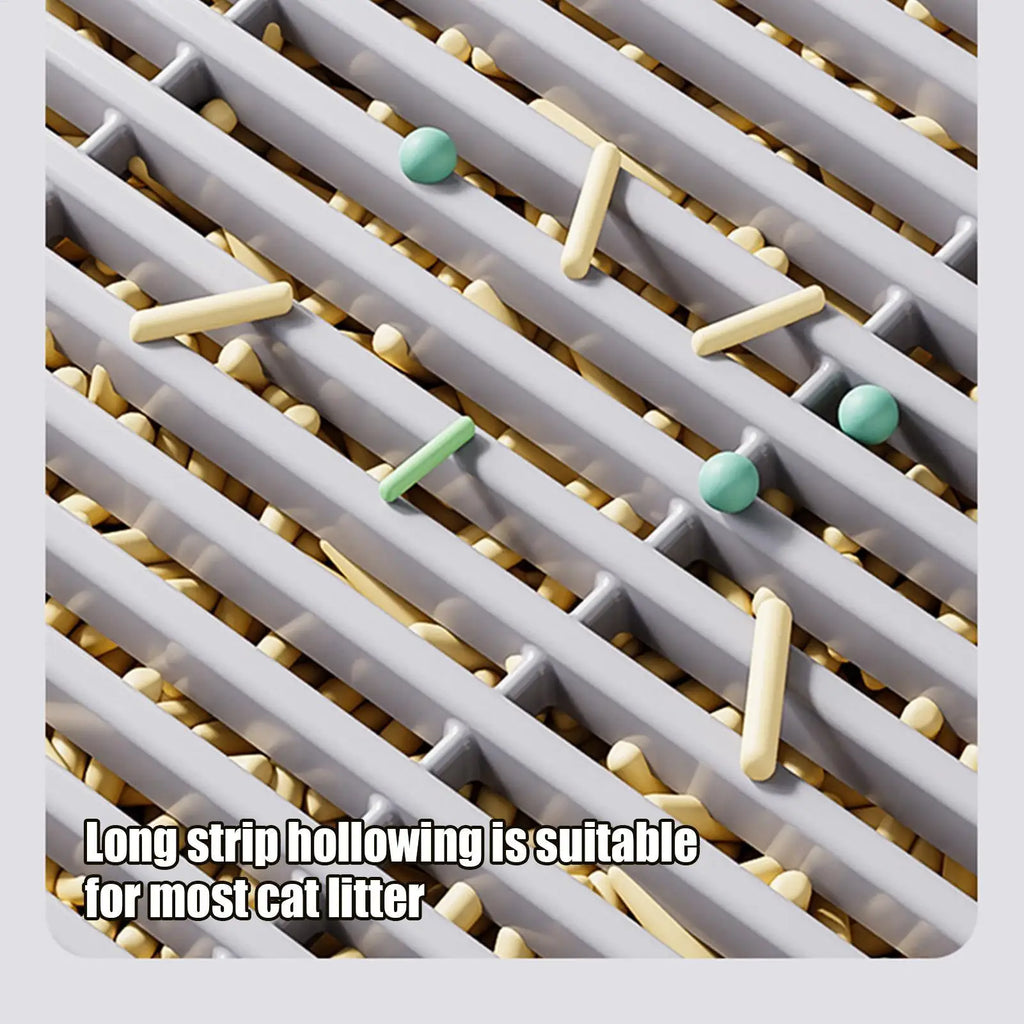 Litter Catcher Litter Trap Mat Cat Ramp Double Layer Elevated Tray