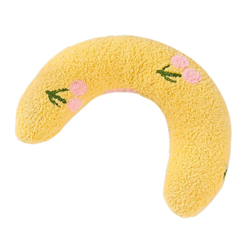 Cat Small Pillow Super Soft Half Donut Pet Calming Toy Joint